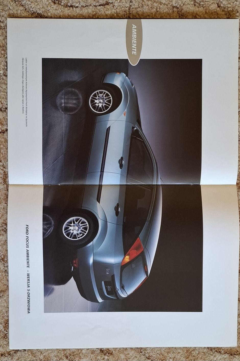 Prospekt Ford Focus Mk.I Wydanie 2001