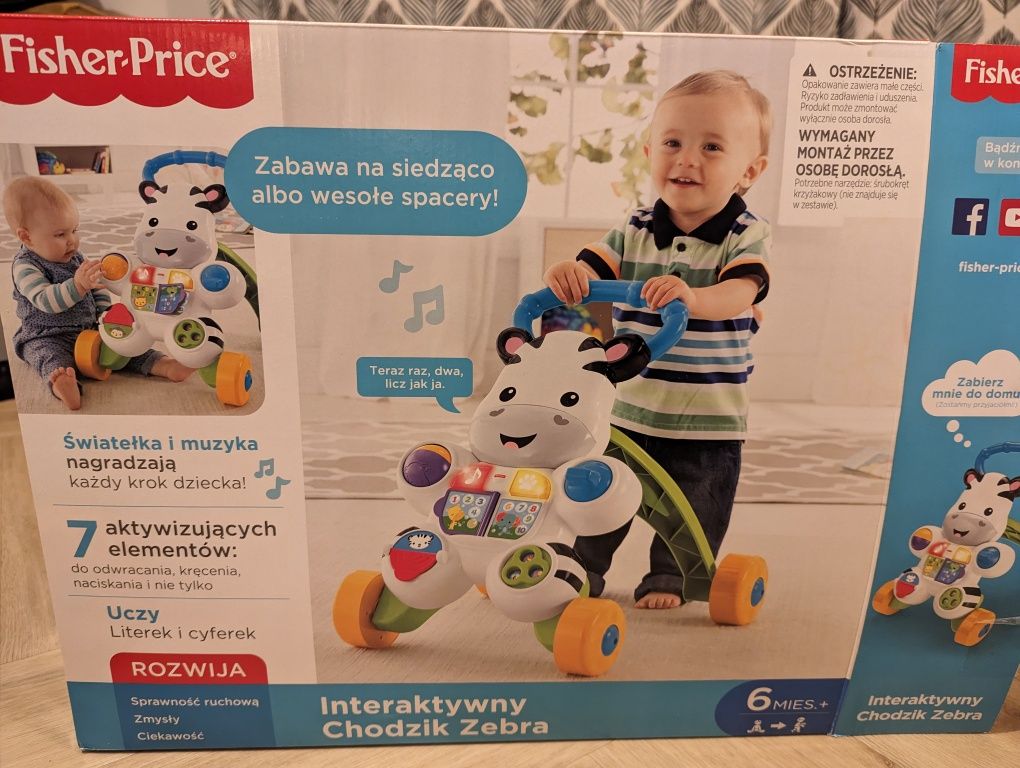 Interaktywny chodzik Zebra Fisher Price