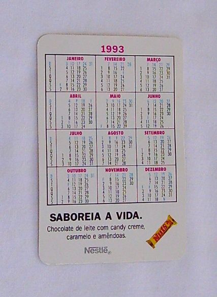 Calendários de Chocolates da marca Nestlé - 1993 / 1995