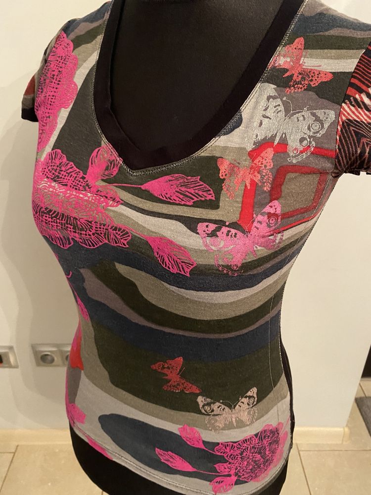 Desigual super wzory, extra sexi bluzka damska r. M bawełna