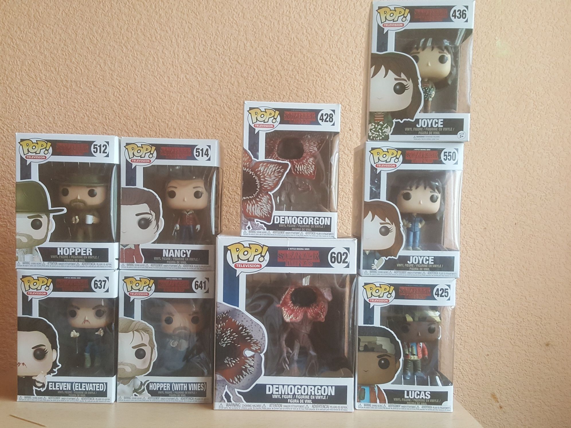 Figurki funko pop stranger things