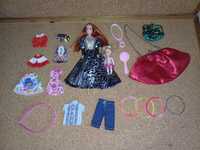 Barbie 2 bonecas + roupas + acessórios, brinquedos.