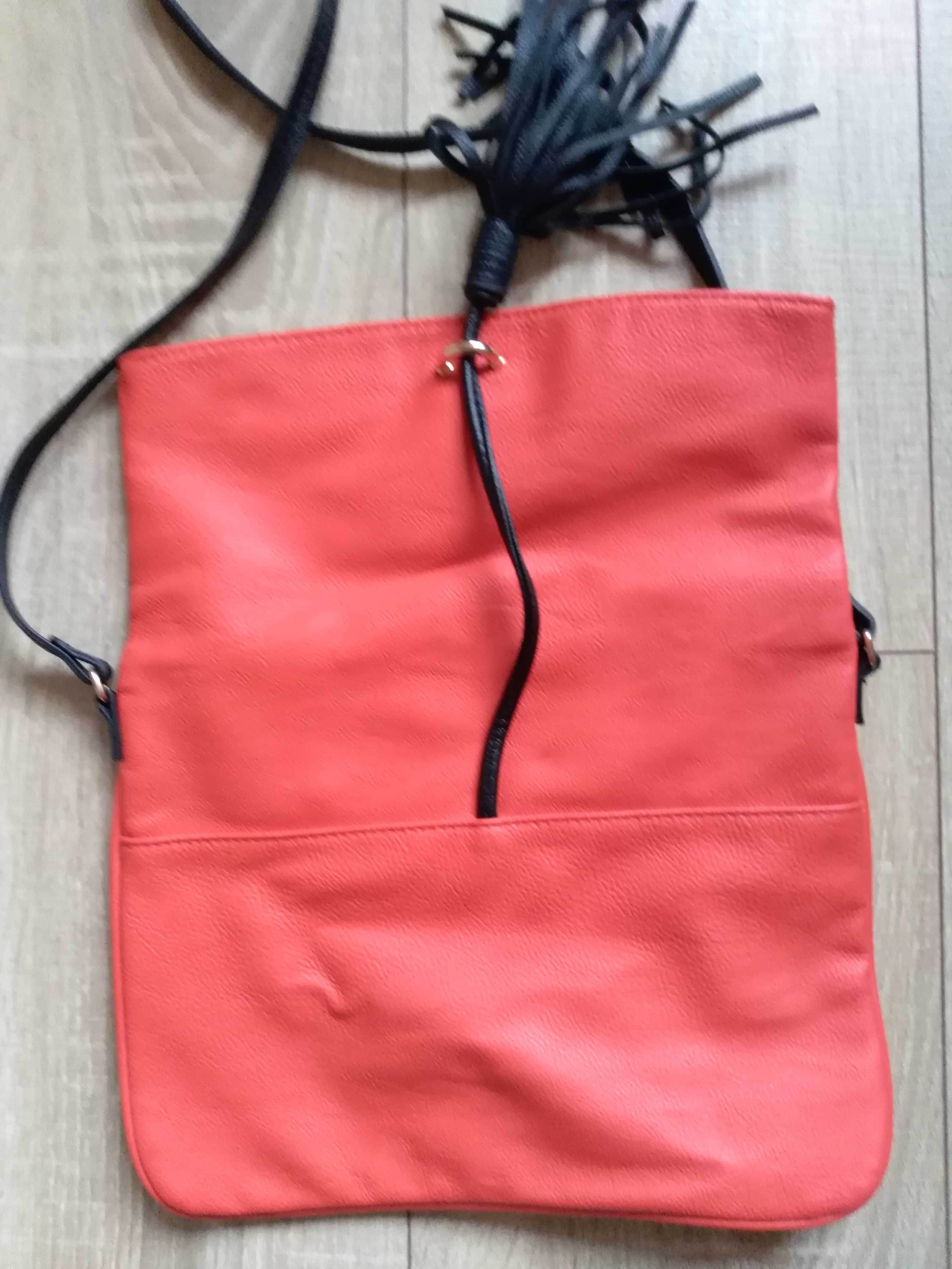 Nowa mała czerwona koralowa torebka na ramię H&M