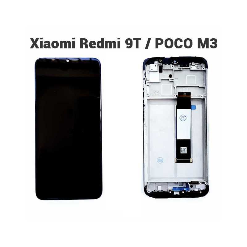 Xiaomi Redmi 9T / POCO M3 дисплейный модуль с рамкой, экран тачскрин