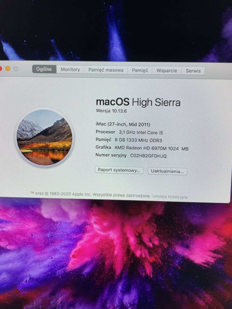 iMac 27” Mid 2011 Nowa karta graficzna, Nowy ram, dysk SSD
