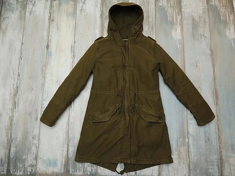 Maison Scotch Militarna Parka Premium Vintage Damska Kurtka Cargo