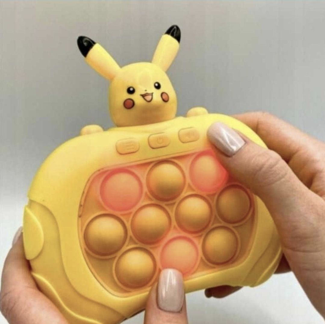 Karty Pokemon + Konsola POKEMON popit POP IT PIKACHU Elektroniczna GRA
