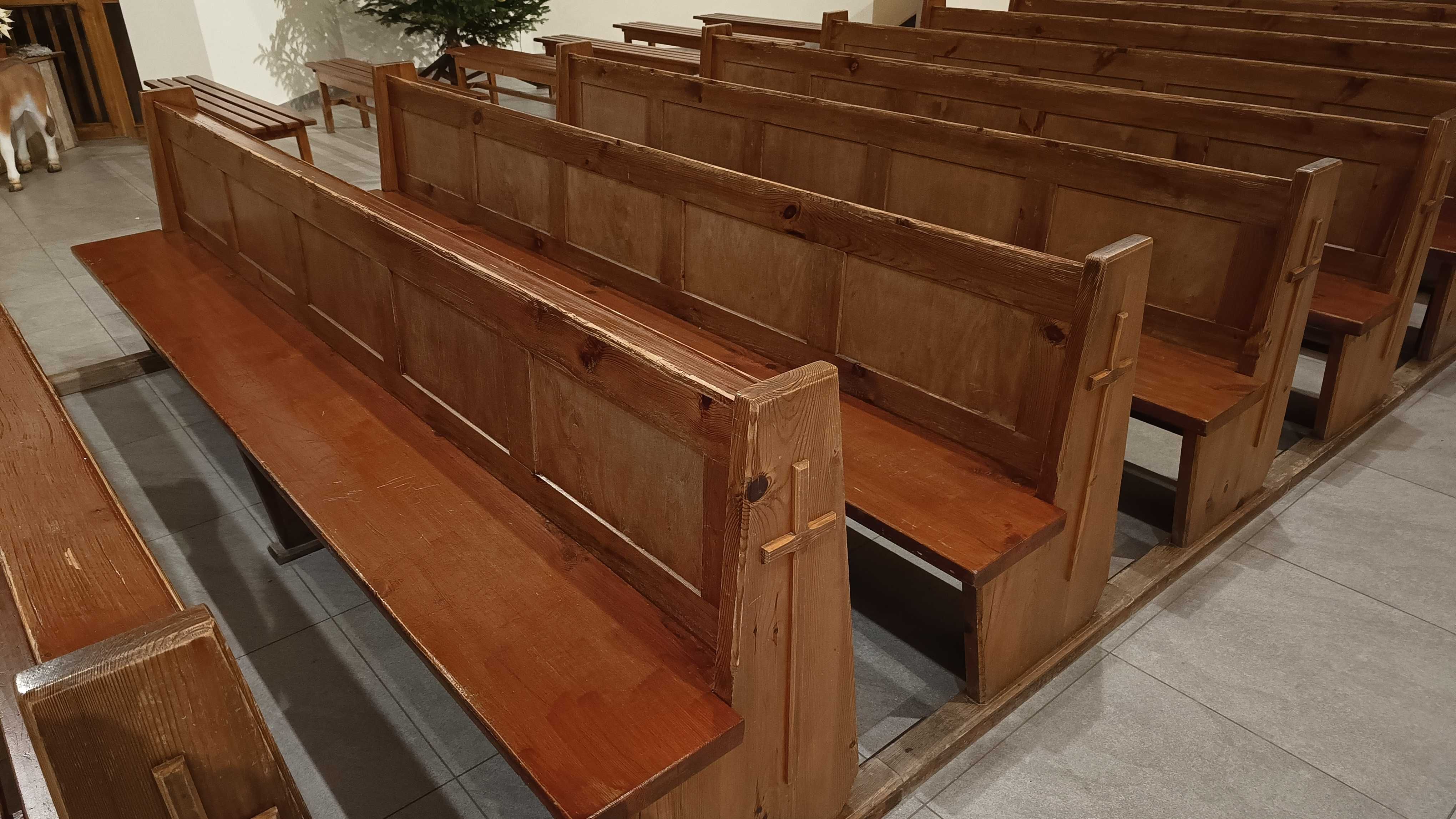 Ławki drewniane modrzew kościelne 3m długości