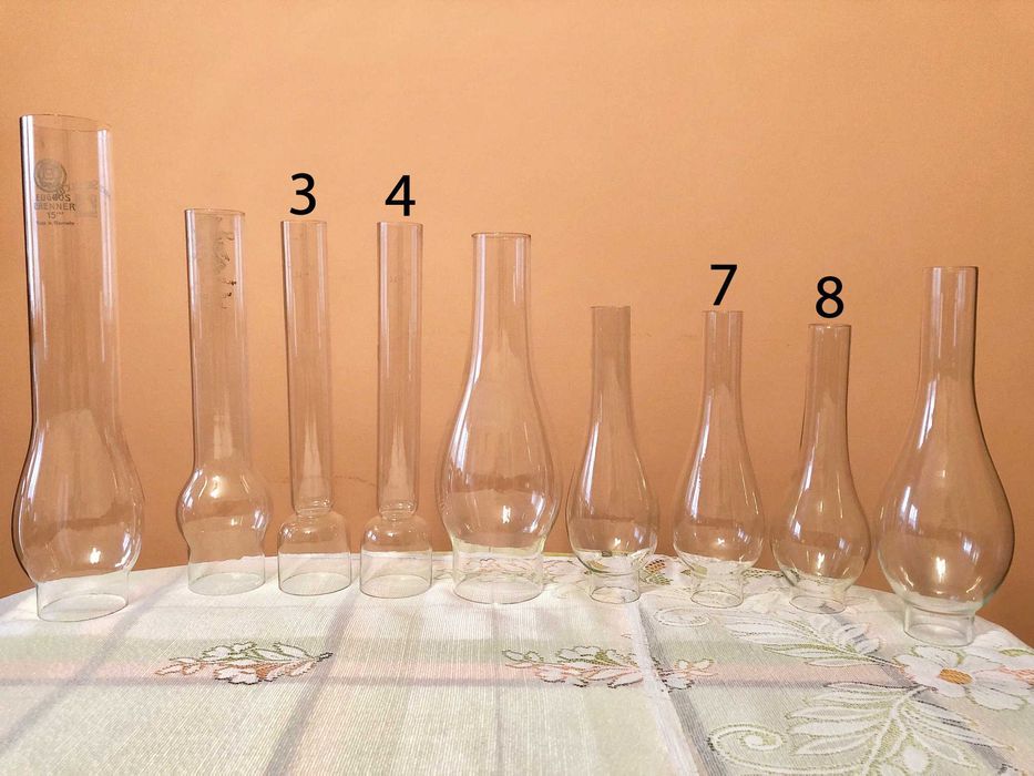 Szkiełko kominkowe - lampa naftowa - klosz - ampla - antyki