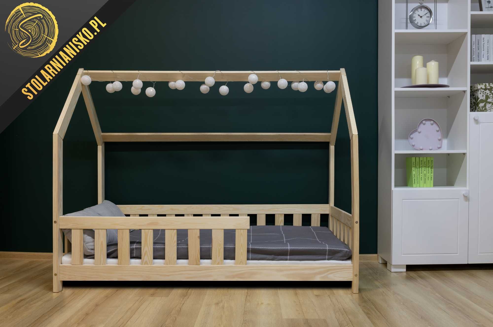 Łóżko domek dla dziecka 80x160 nielakierowane. Producent