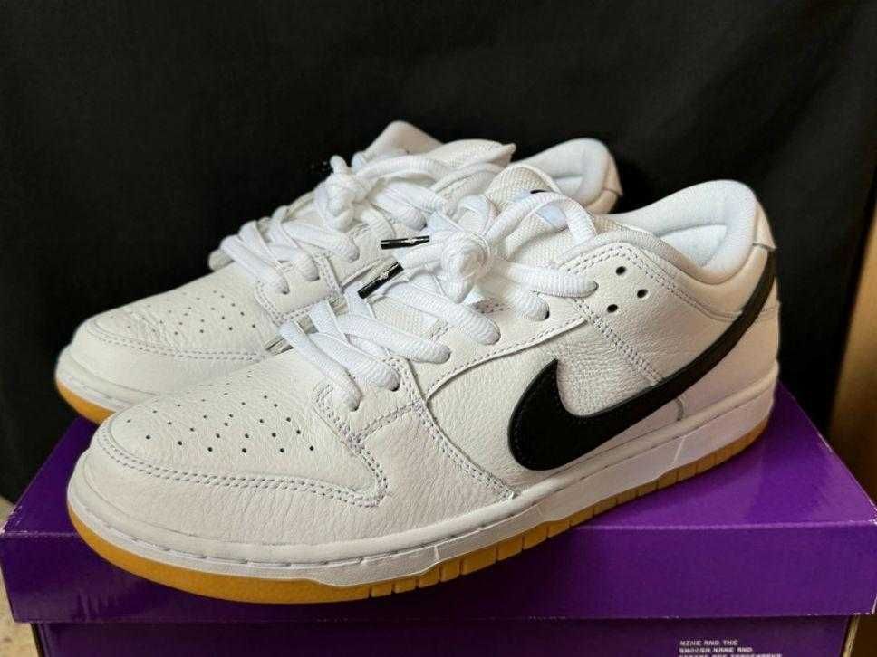 Nike SB Dunk Low Pro White Gum   37.5