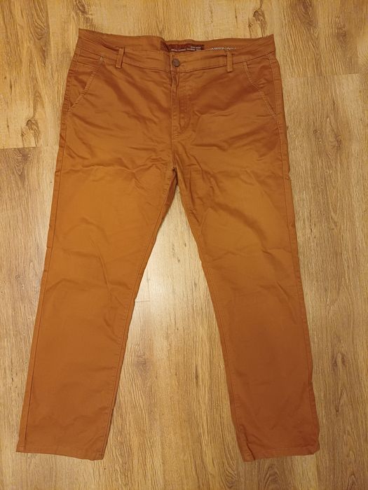 Spodnie męskie brązowe materiałowe