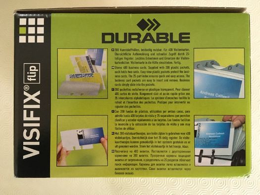 Arquivo de rotação Durable Visifix® flip para 400 cartões de visita