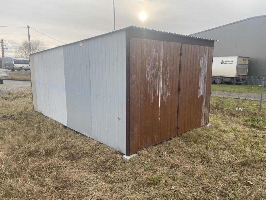 Garaż blaszany 3x5 II gatunek na budowę Krótkie terminy