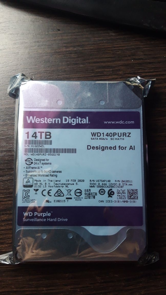 Western Digital HDD 14tb новый