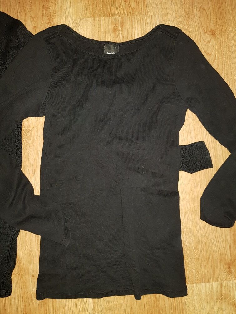 Bluzka + sweter czarny 2 sztuki r.XS