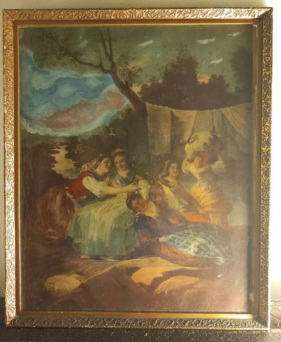 Linda reprodução clássica da obra Las Lavanderas