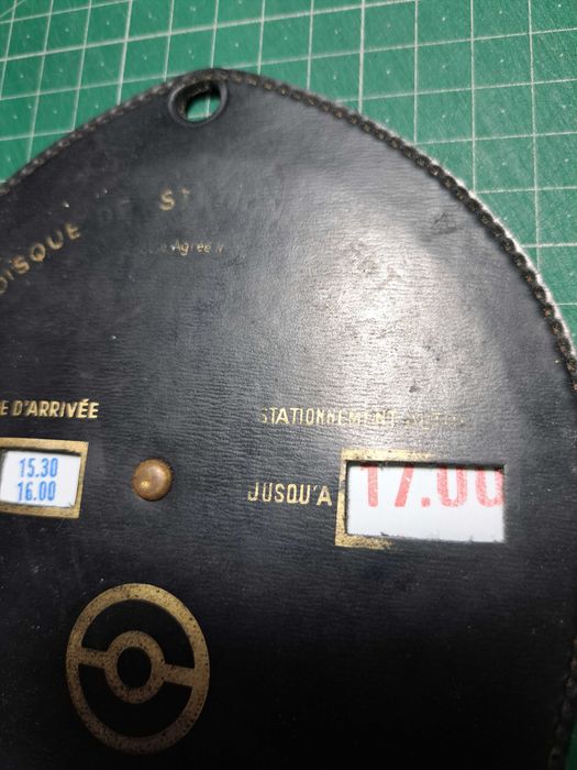 Disco antigo de estacionamento