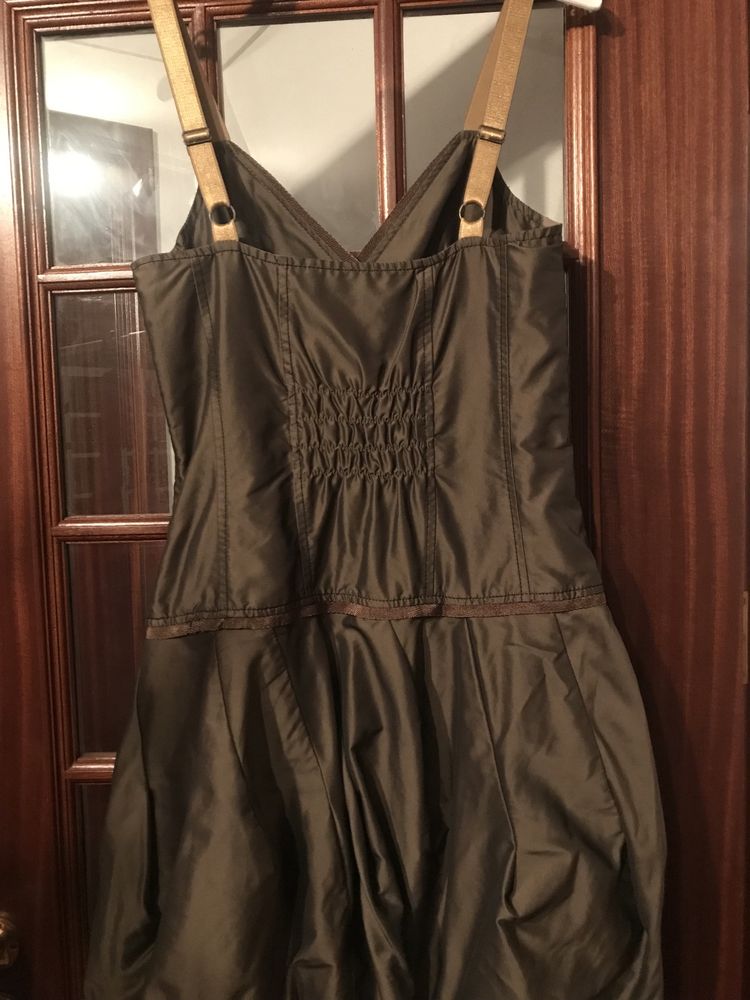 Vestido Midi Stefanel Bronze