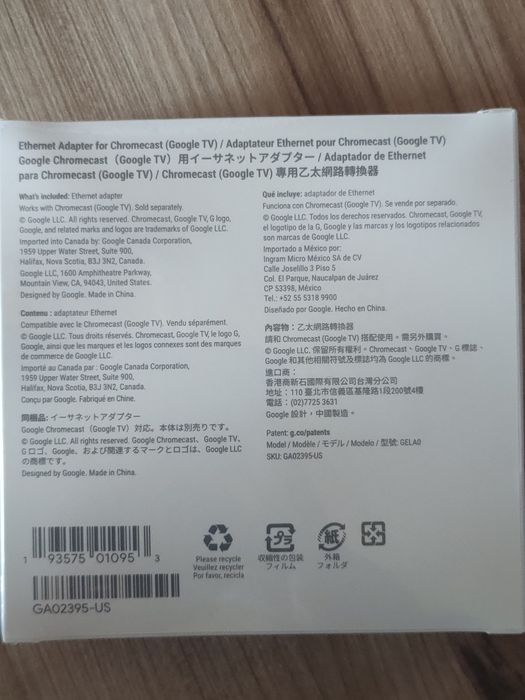 Ethernet Adapter for Chromcaste 4