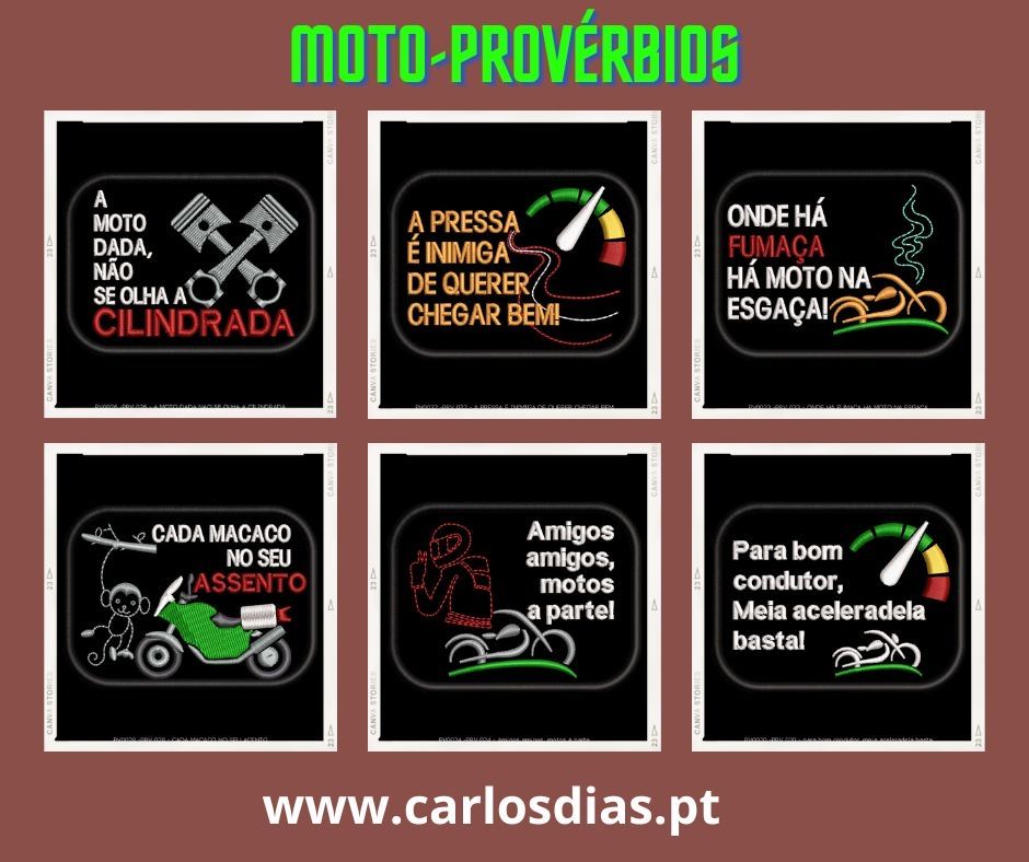 Bordados motos, motorizadas e empresas