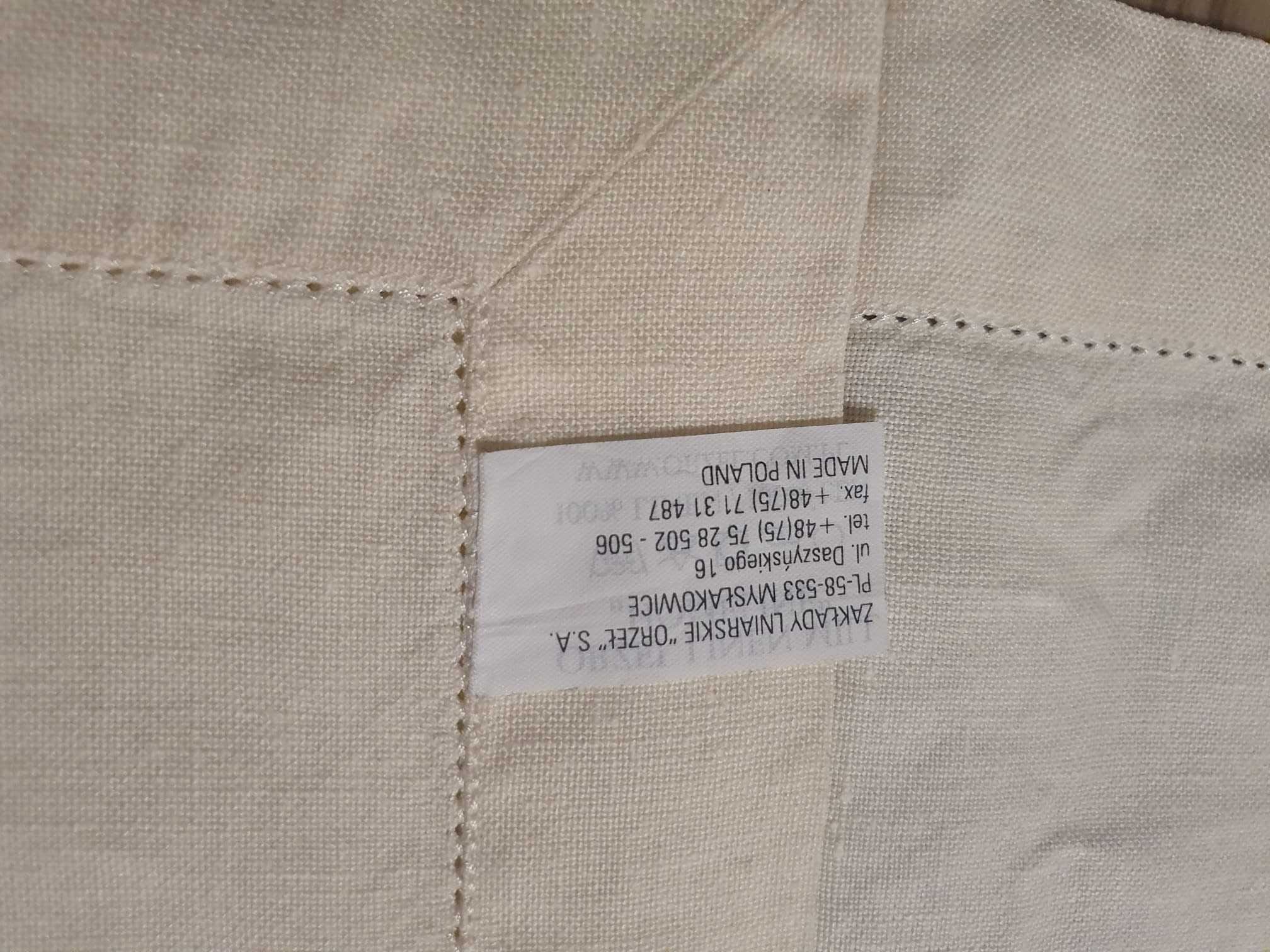 Obrus 100% len Orzel Linen Mill „Homeline” ecru 76x76 cm
