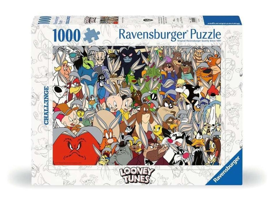 Puzzle 1000 Challenge Looney Tunes pudełko,335x255 mm