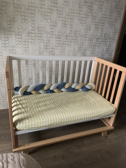 Дитяче ліжко “Верес”, біло-букове