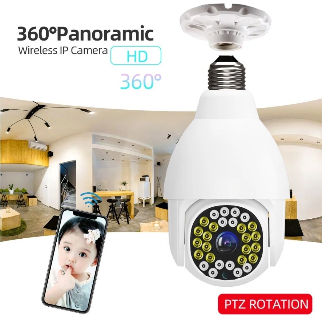 Lâmpada câmara vigilância fullhD V380 pro Wi-Fi NOVO