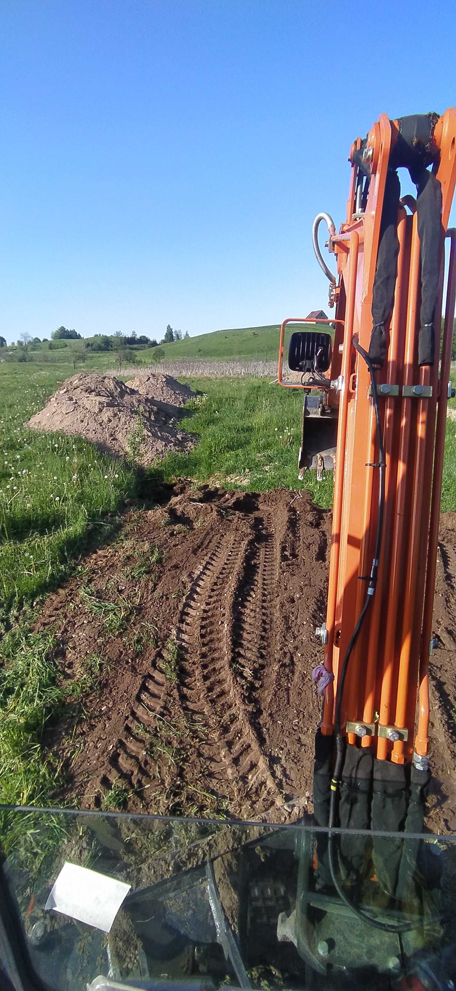 Usługi minikoparką 2.7 t, prace ziemne, wykopy.