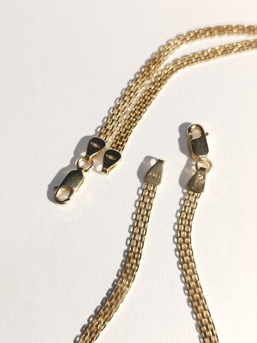 Łańcuszek i bransoletka 585 złoto 14 k