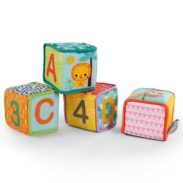 Bright Starts Grab & Stack Blocks klocki pluszowe 3m