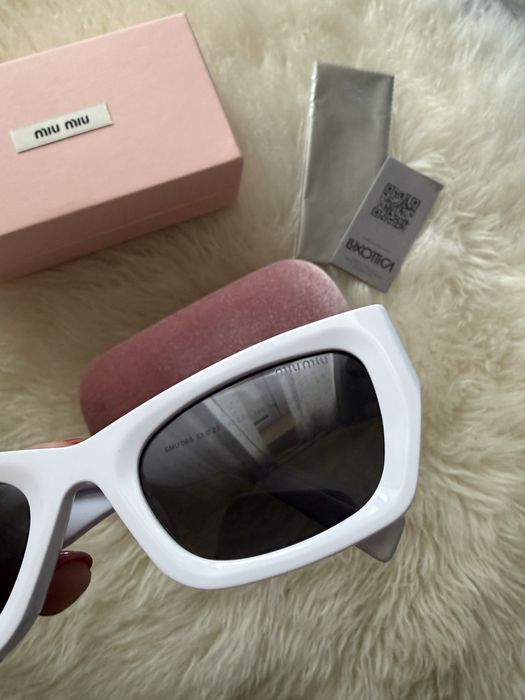 Okulary Miu Miu biale