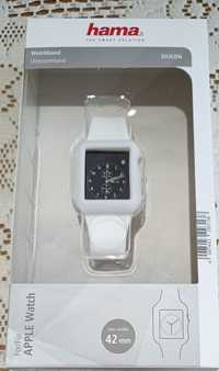Pasek do zegarka Apple Watch Watchband Smartwatcha Hama biała silikono