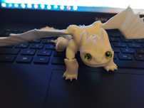 Игрушка дракон белый фурия 3d  пластик приручить дракона