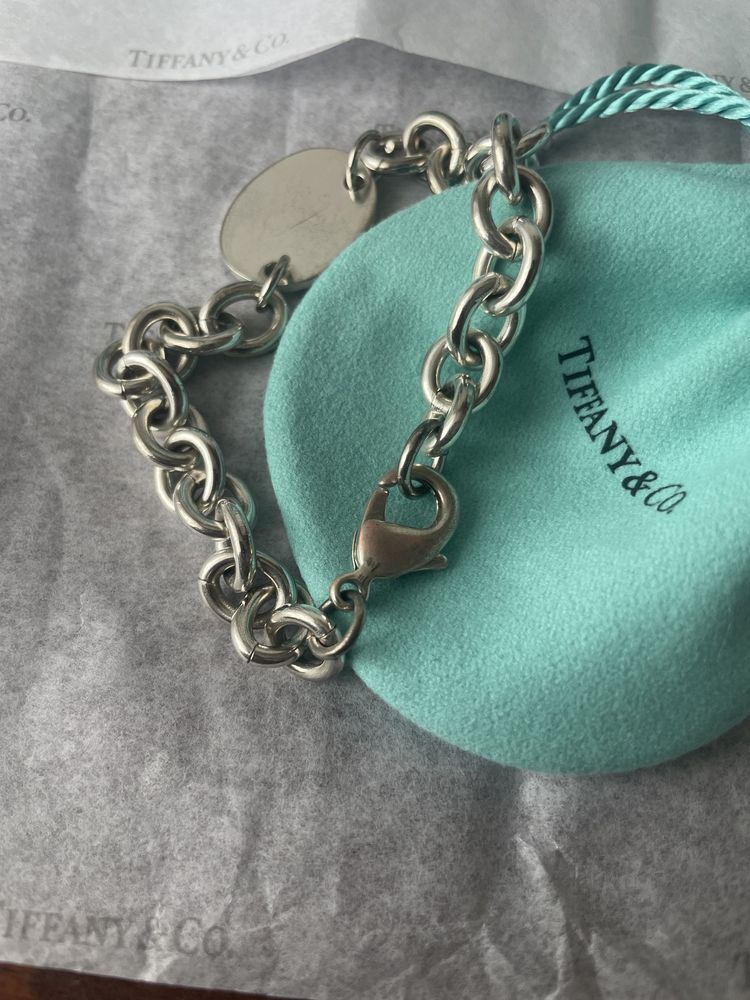 Tiffany & Co. zestaw srebrny 925 bransoletka i naszyjnik