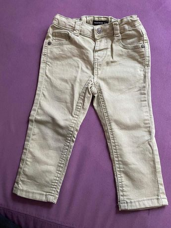 Jeansowe spodnie khaki Reserved rozm. 86