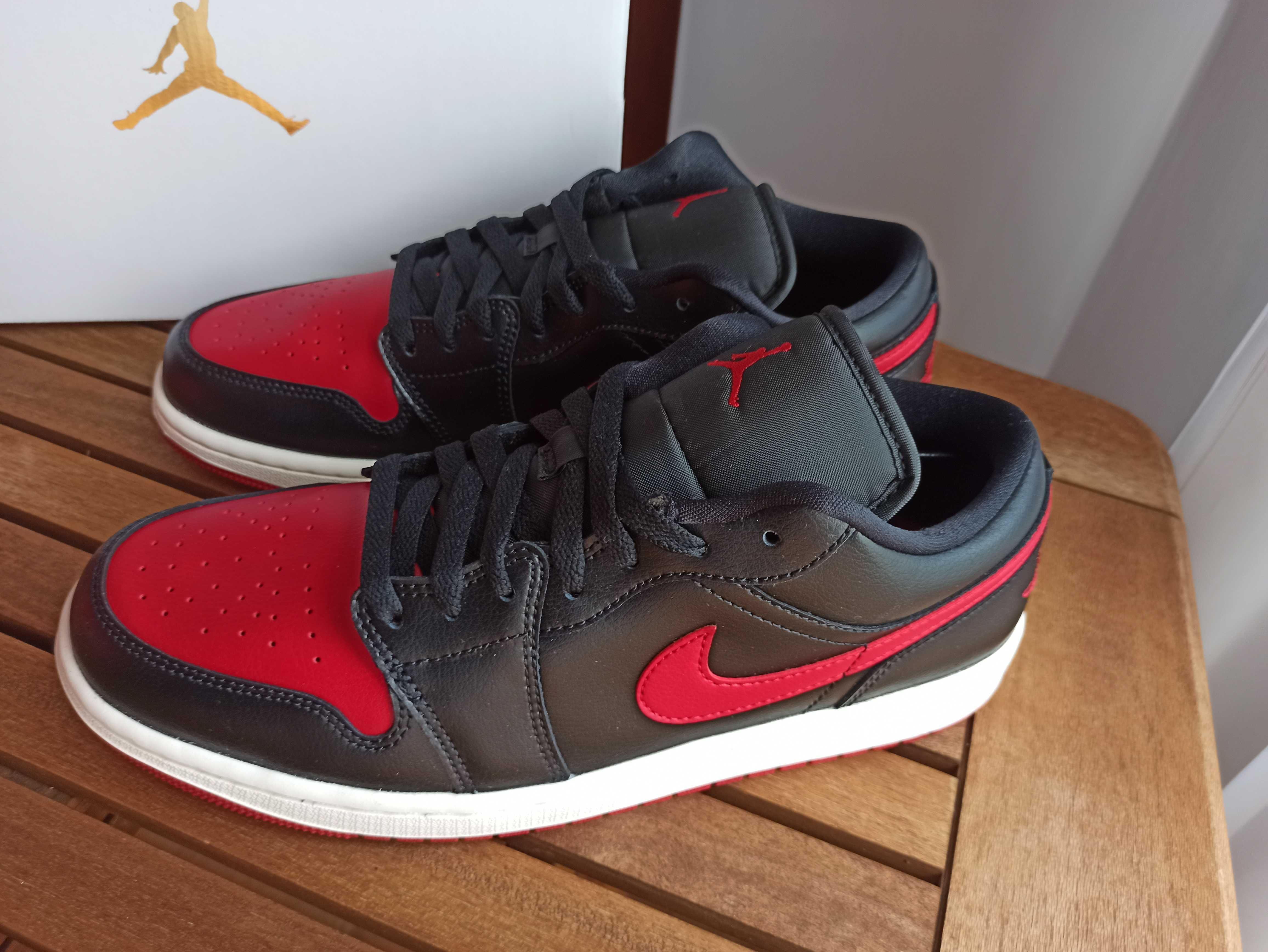 (r. 43 - 28 cm) Nike Air Jordan 1 Low Bred Sail DC0774,-061