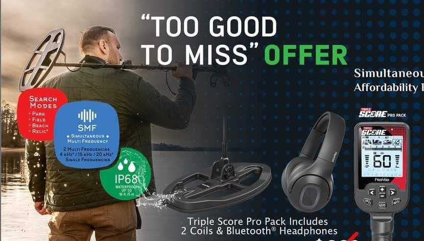 Металошукач Nokta Triple Score 3 PRO Pack- комплект як на фото 1