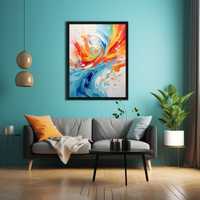 Plakat na Ścianę Obraz Pastelowa Abstrakcja 50x70 cm Premium ElliveX