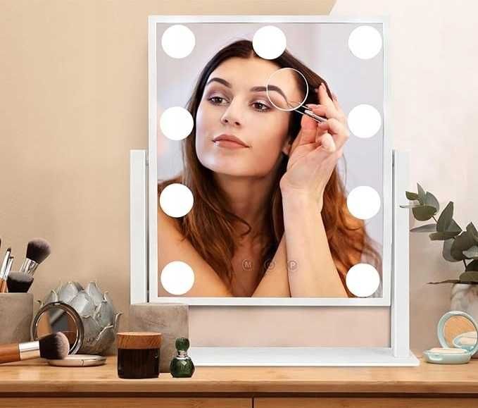 Lustro do Makijażu w Stylu Hollywood z Podświetlenie w 3 Barwach