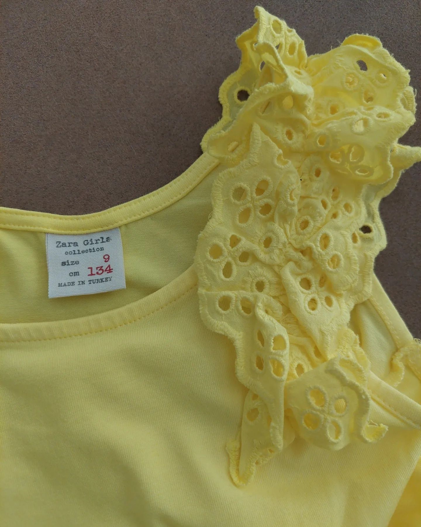 Body Menina Zara Girls Amarelo