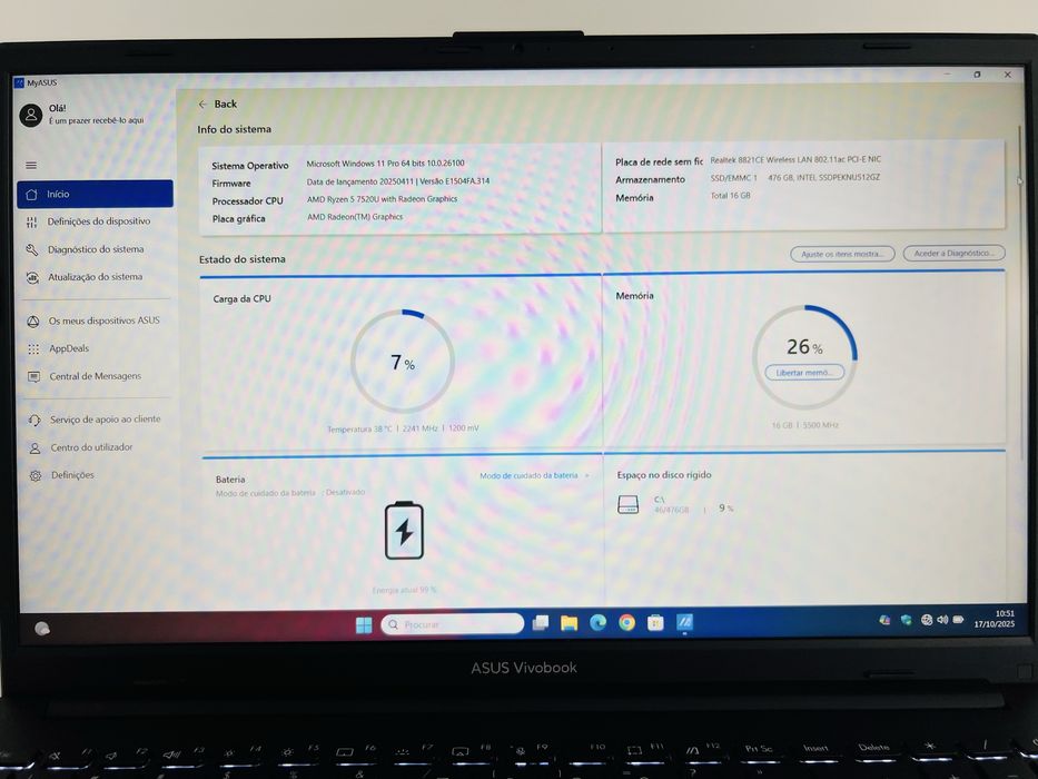 ASUS Vivobook | AMD Ryzen 7520U | 16GB RAM | 512GB SSD
