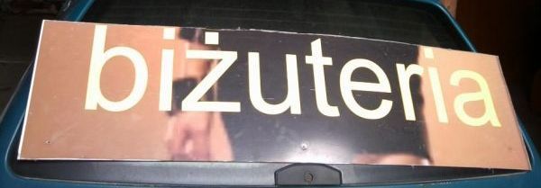 Szyld  Baner  do sklepu odzieżowego. Odzież. Biżuteria