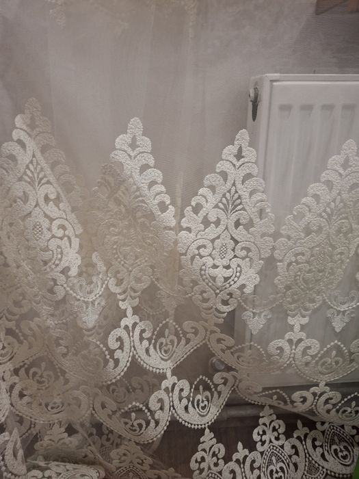 Тюль з вишивкою готова висота 266х480 з тасьмою