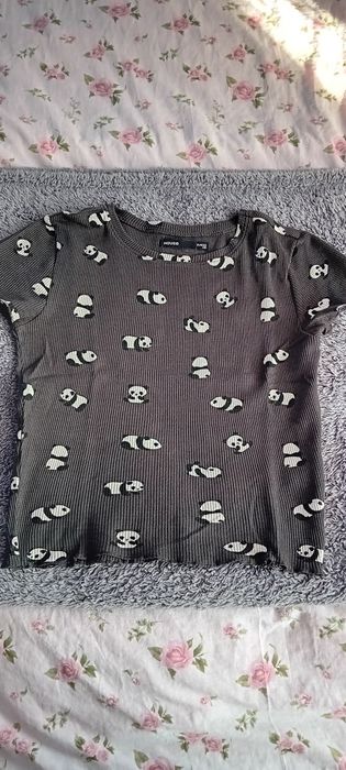 Bawełniana koszulka z motywem w pandy