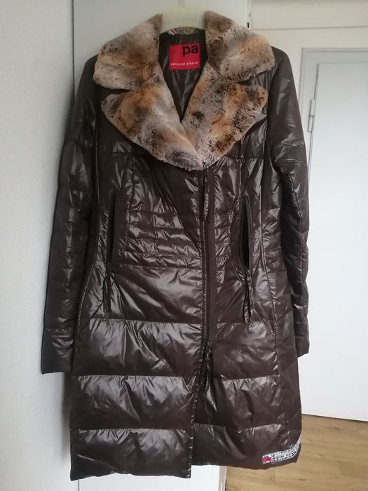 Пуховик куртка полупальто, напівпальто пухове зима, 36 р