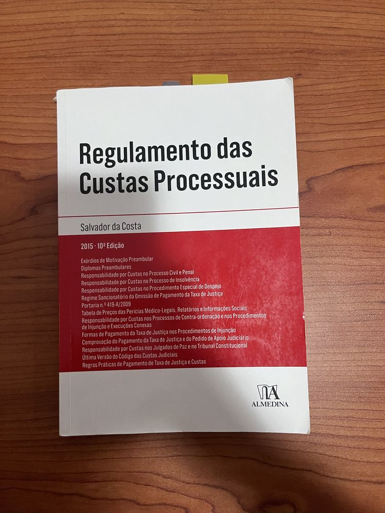 Regulamento das Custas Processuais