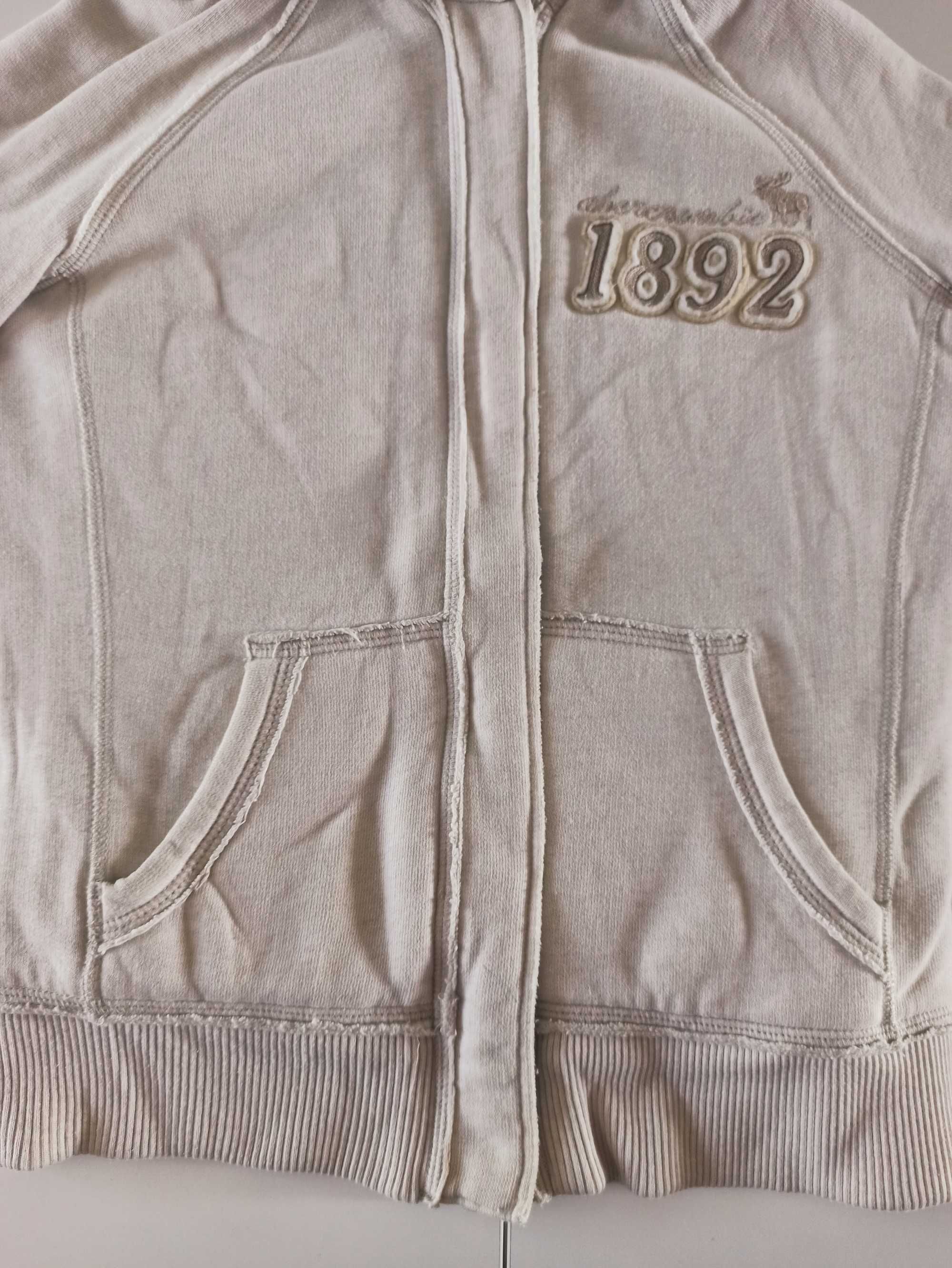 ocieplana bluzo-kurtka beżowa Abercrombie rozmiar 128 - 148