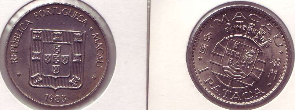2 moedas de Macau
